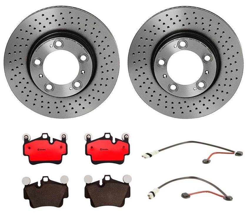 Porsche Brembo Brakes Kit – Pads and Rotors Front (318mm) (Ceramic) 99761275900 – Brembo 1514612KIT