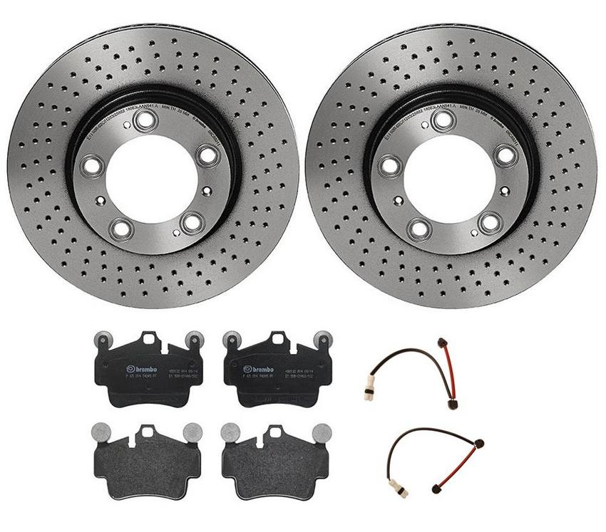 Porsche Brembo Brakes Kit – Pads and Rotors Front (318mm) (Low-Met) 99761275900 – Brembo 1514653KIT