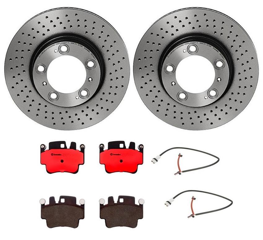 Porsche Brembo Brakes Kit – Pads and Rotors Front (318mm) (Ceramic) 99661236500 – Brembo 1514718KIT