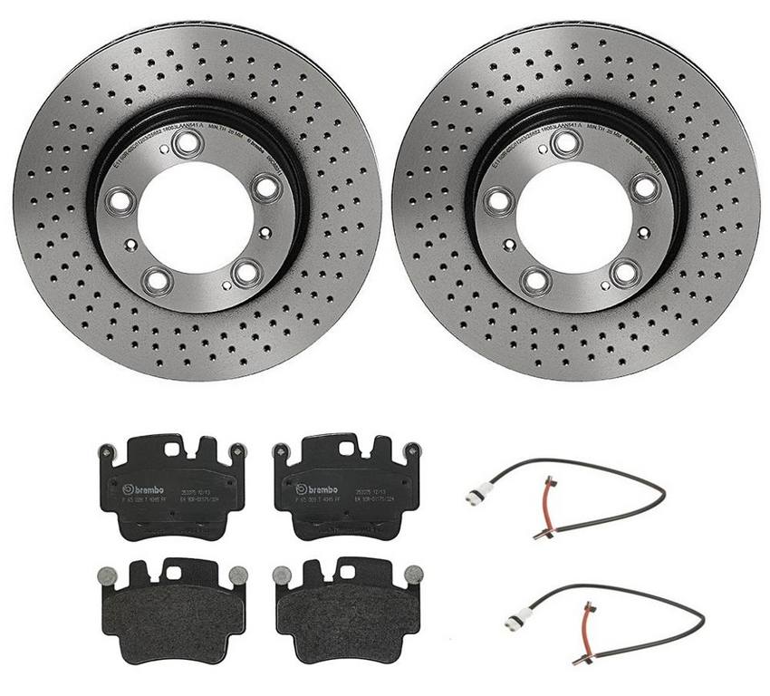 Porsche Brembo Brakes Kit – Pads and Rotors Front (318mm) (Low-Met) 99661236500 – Brembo 1514735KIT