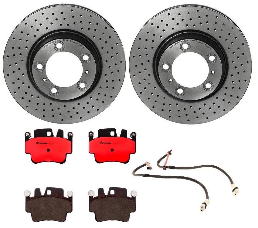 Porsche Brembo Brakes Kit – Pads and Rotors Front (330mm) (Ceramic) 99661236500 – Brembo 1516730KIT