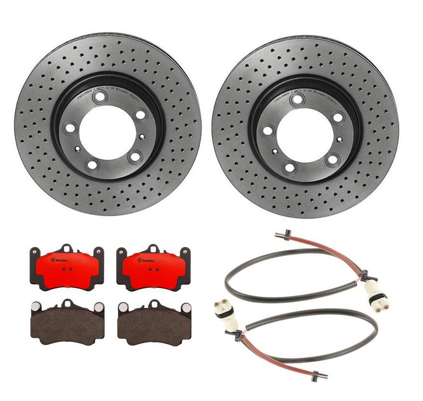 Porsche Brembo Brakes Kit – Pads and Rotors Front (330mm) (Ceramic) 99735194902 – Brembo 1517187KIT