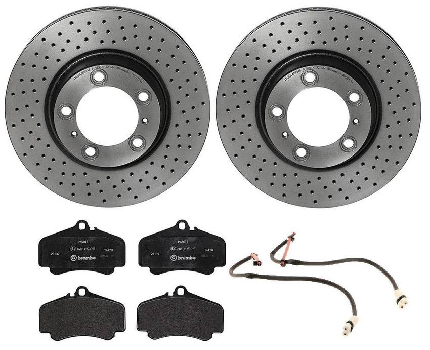 Porsche Brembo Brakes Kit – Pads and Rotors Front (330mm) (Low-Met) 99735194902 – Brembo 1517222KIT