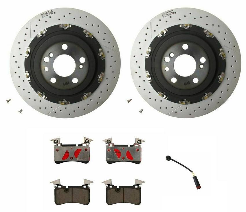 Mercedes Brembo Brakes Kit – Pads and Rotors Rear (360mm) (Ceramic) 005420252041 – Brembo 1519142KIT