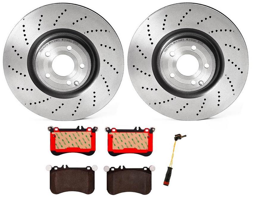 Mercedes Brakes Kit – Brembo Pads and Rotors Front (360mm) (Ceramic) 2115401717 – Brembo 1520975KIT