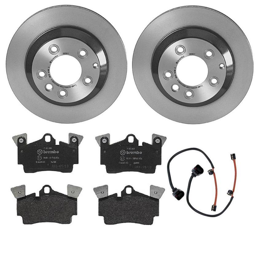 Audi Porsche Brakes Kit – Pads and Rotors Rear (330mm) (Low-Met) 7L8615601G – Brembo 1523241KIT