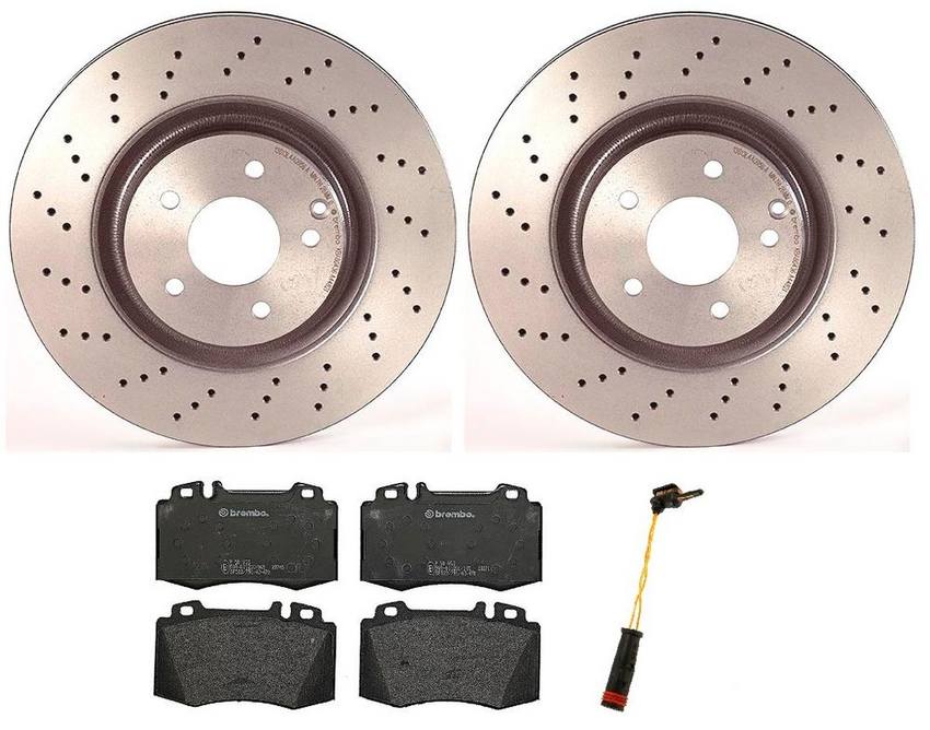 Mercedes Brakes Kit – Brembo Pads and Rotors Front (330mm) (Low-Met) 005420952041 – Brembo 1523302KIT