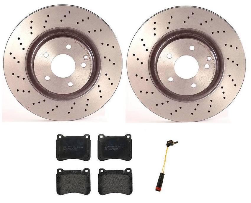 Mercedes Brakes Kit – Brembo Pads and Rotors Front (330mm) (Low-Met) 004420512041 – Brembo 1524484KIT