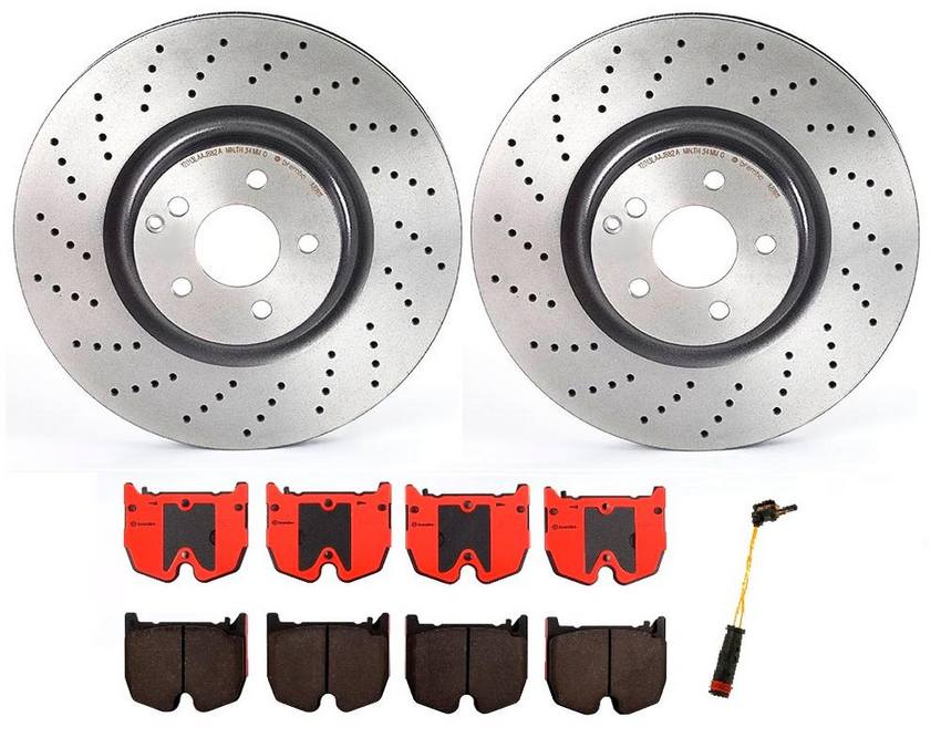 Mercedes Brakes Kit – Brembo Pads and Rotors Front (360mm) (Ceramic) 221421181207 – Brembo 1526242KIT