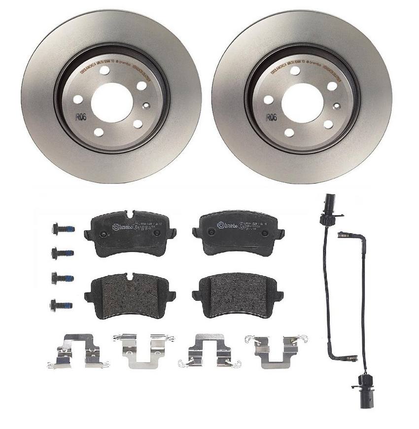 Audi Brembo Brake Kit – Pads and Rotors Rear (300mm) (Low-Met) 8K0615601M – Brembo 1526384KIT