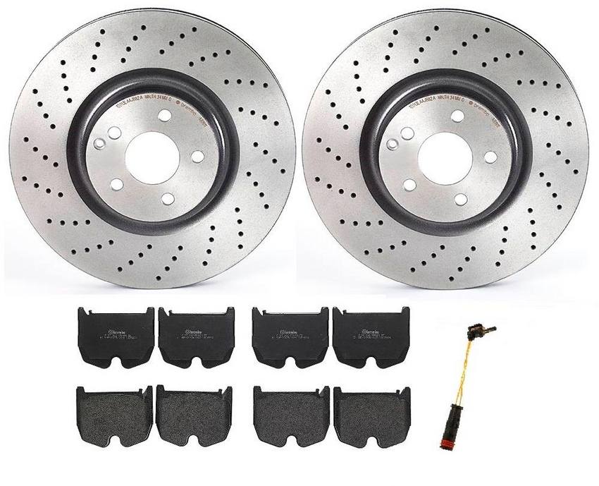 Brembo Brake Pads and Rotors Kit – Front (360mm) (Low-Met)