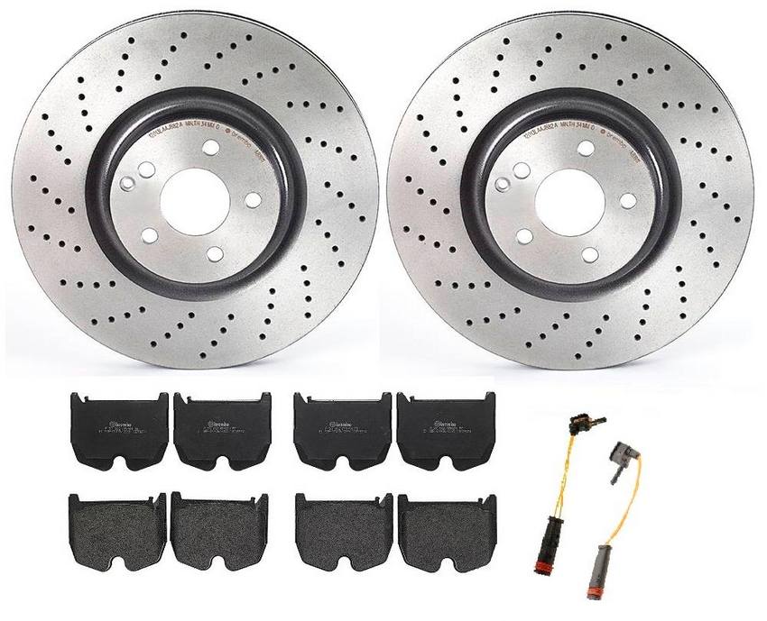 Brembo Brake Pads and Rotors Kit – Front (360mm) (Low-Met)