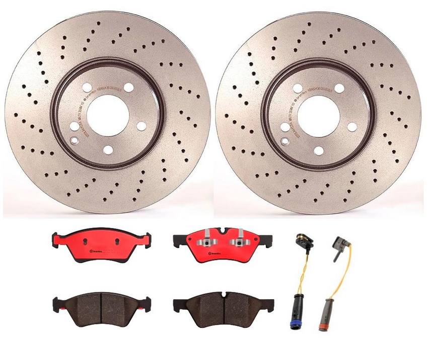 Mercedes Brakes Kit – Brembo Pads and Rotors Front (330mm) (Ceramic) 220421181264 – Brembo 1529558KIT