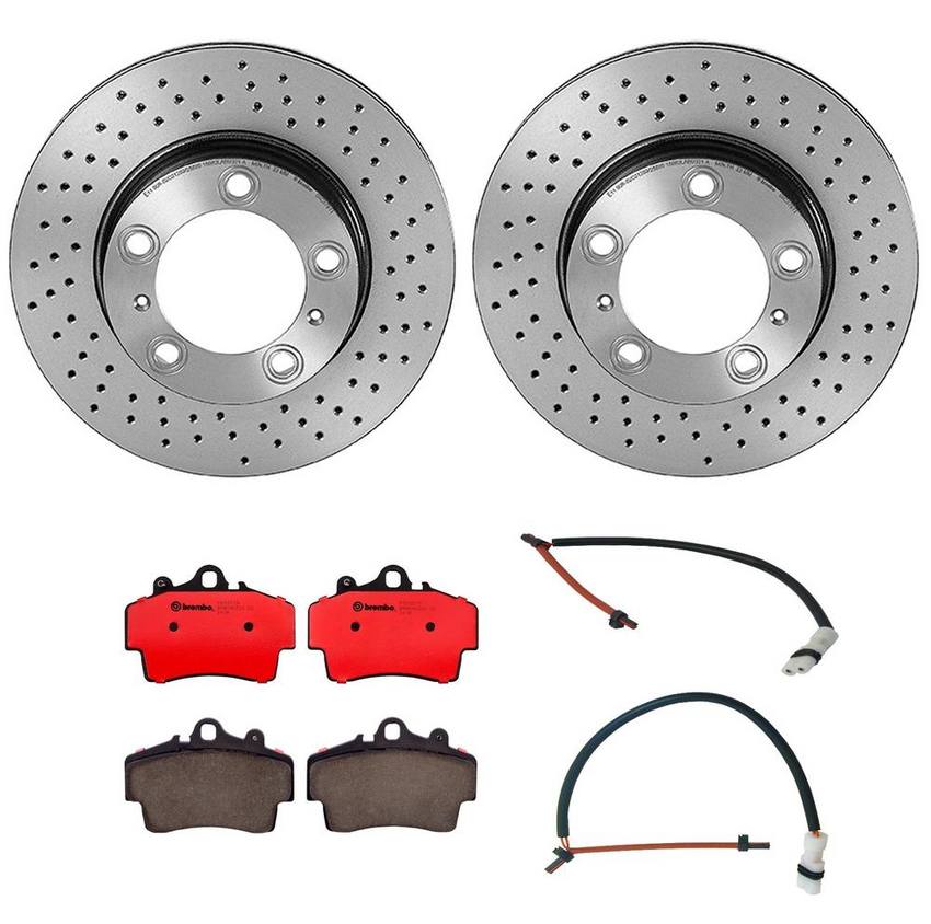 Porsche Brembo Brakes Kit – Pads and Rotors Front (298mm) (Ceramic) 99761275700 – Brembo 1529660KIT