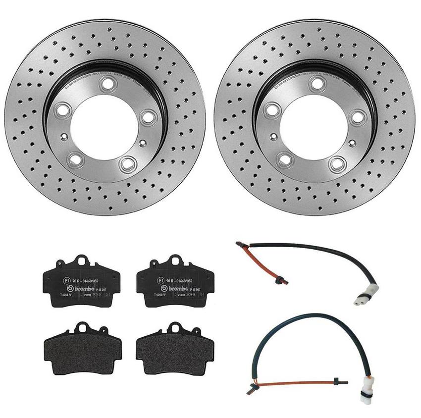 Brembo Brake Pads and Rotors Kit – Front (298mm) (Low-Met)