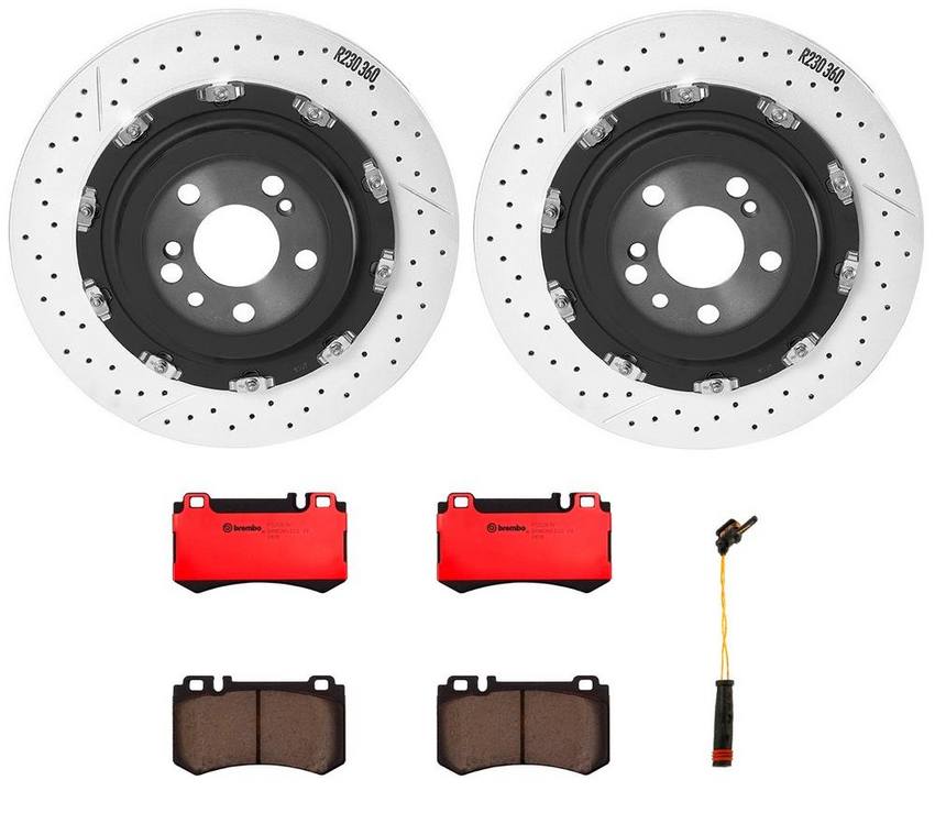 Mercedes Brembo Brakes Kit – Pads and Rotors Rear (360mm) (Ceramic) 005420672041 – Brembo 1533255KIT