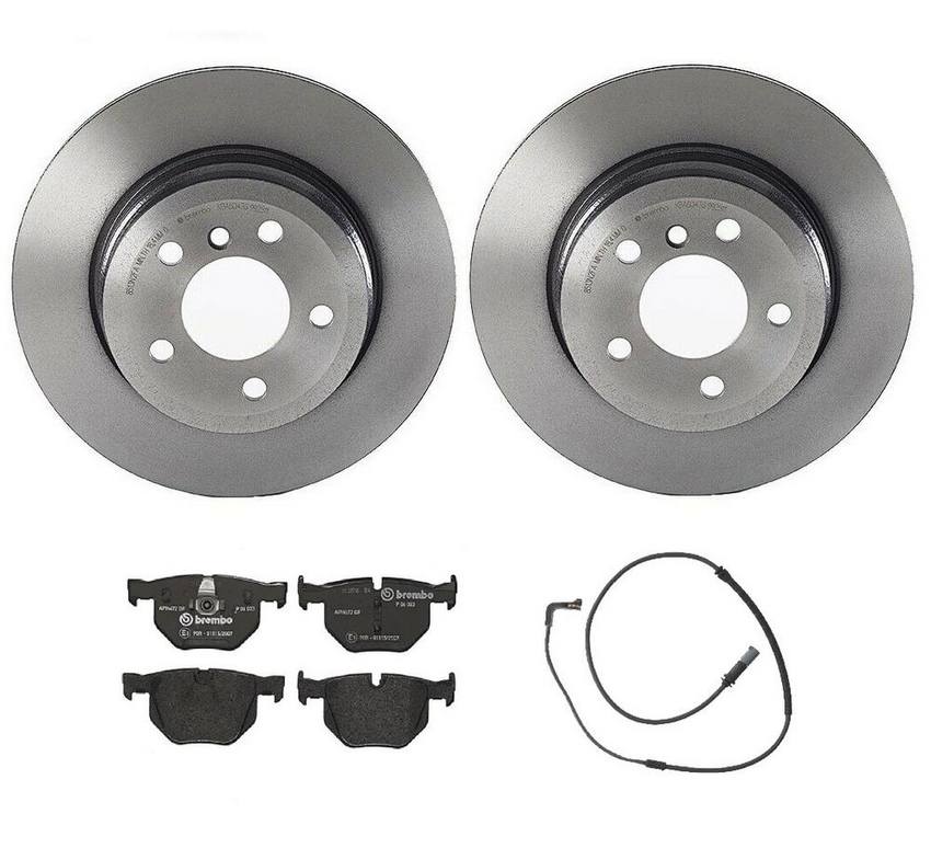 BMW Brembo Brake Kit – Pads and Rotors Rear (320mm) (Low-Met) 34216886479 – Brembo 1533857KIT