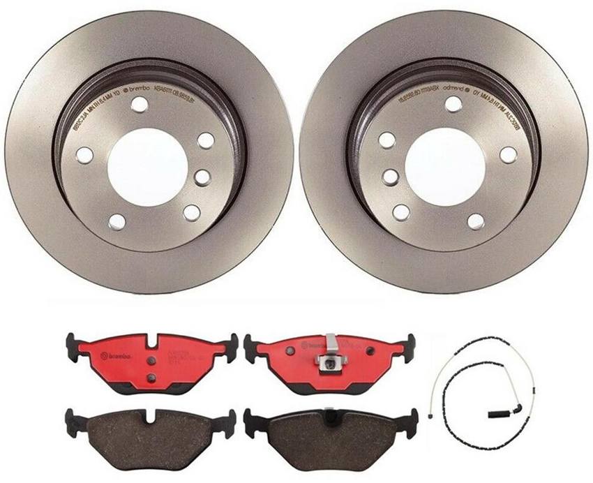 BMW Brembo Brake Kit – Pads and Rotors Rear (280mm) (Ceramic) 34356757896 – Brembo 1534483KIT