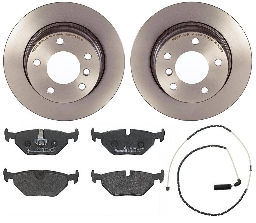 BMW Brembo Brake Kit – Pads and Rotors Rear (280mm) (Low-Met) 34356757896 – Brembo 1534494KIT