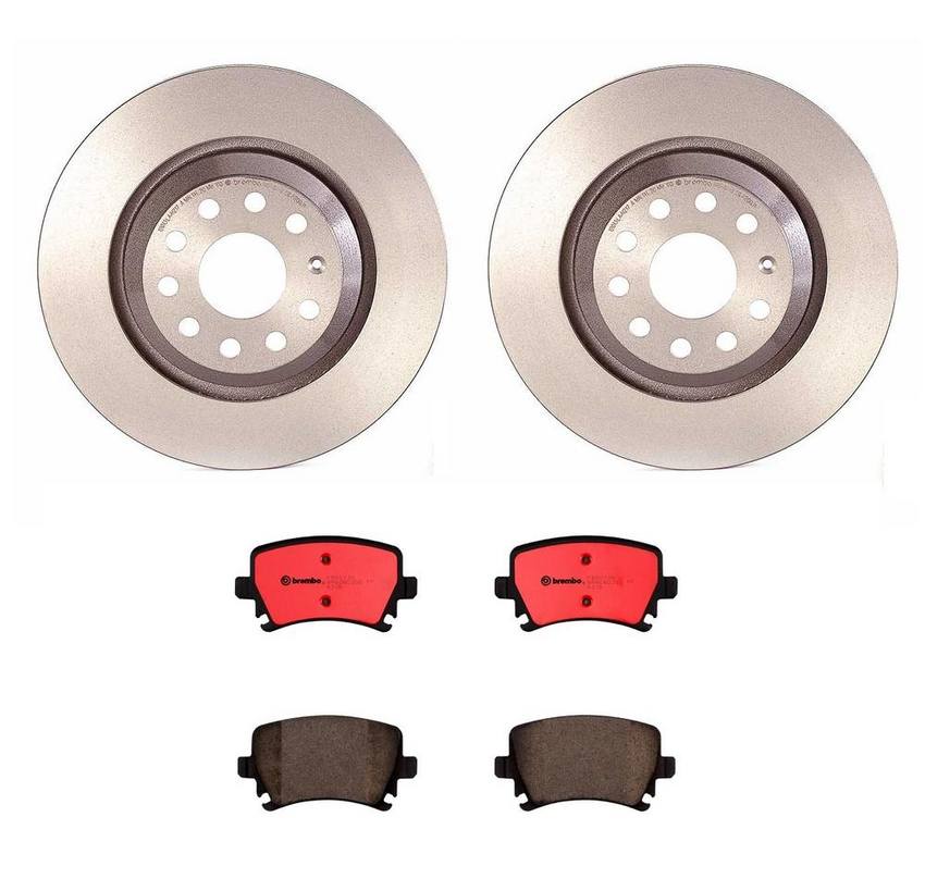 Audi VW Brakes Kit – Pads and Rotors Rear (310mm) (Ceramic) 8E0698451J – Brembo 1534951KIT