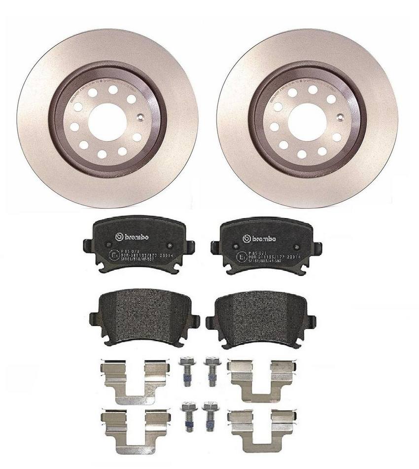 Audi VW Brakes Kit – Pads and Rotors Rear (310mm) (Low-Met) 8E0698451J – Brembo 1534976KIT