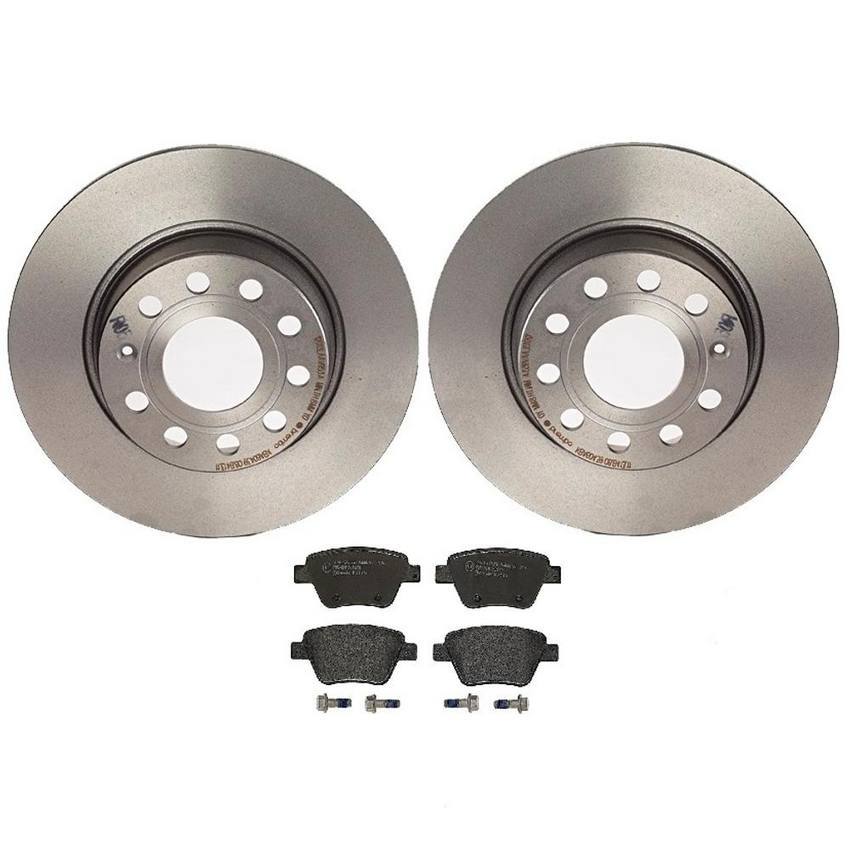 Audi VW Brakes Kit – Pads and Rotors Rear (272mm) (Low-Met) 5Q0615601D – Brembo 1535387KIT