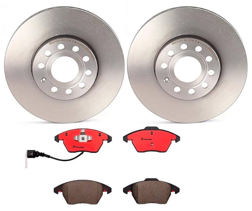 Audi VW Brakes Kit – Pads and Rotors Front (288mm) (Ceramic) 5Q0615301H – Brembo 1535490KIT