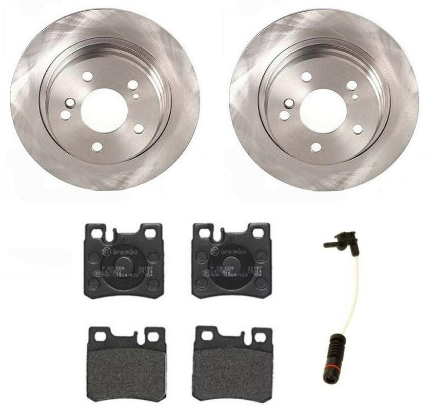 Mercedes Brembo Brakes Kit – Pads and Rotors Rear (278mm) (Low-Met) 129423001264 – Brembo 1535506KIT