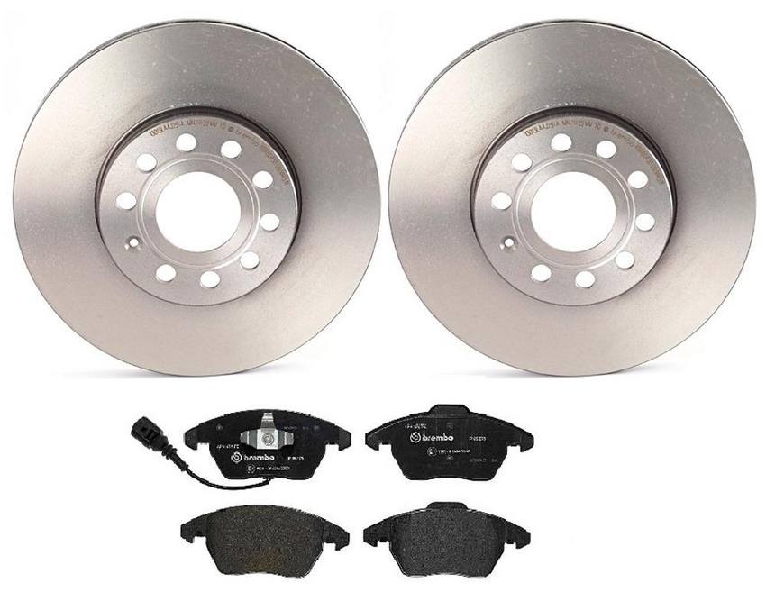 Audi VW Brakes Kit – Pads and Rotors Front (288mm) (Low-Met) 5Q0615301H – Brembo 1535514KIT