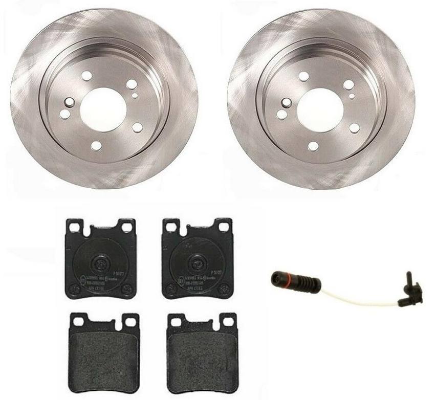 Mercedes Brembo Brakes Kit – Pads and Rotors Rear (278mm) (Low-Met) 129423001264 – Brembo 1535530KIT