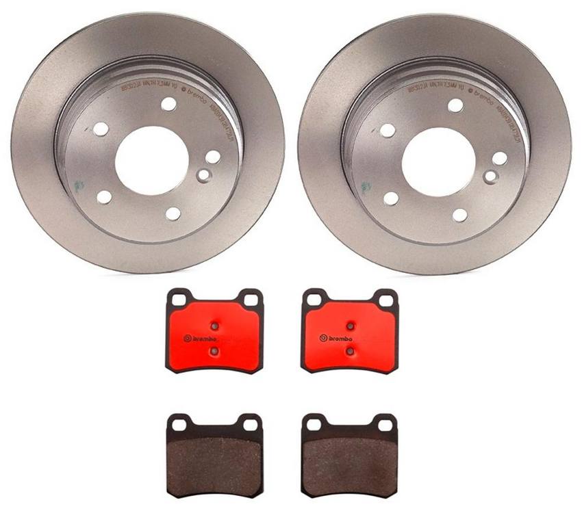 Mercedes Brembo Brakes Kit – Pads and Rotors Rear (258mm) (Ceramic) 202423001264 – Brembo 1535655KIT