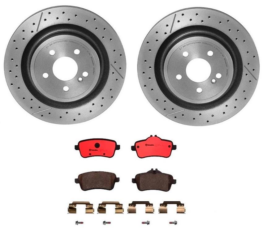 Mercedes Brembo Brakes Kit – Pads and Rotors Rear (330mm) (Ceramic) 1724230112 – Brembo 1536020KIT