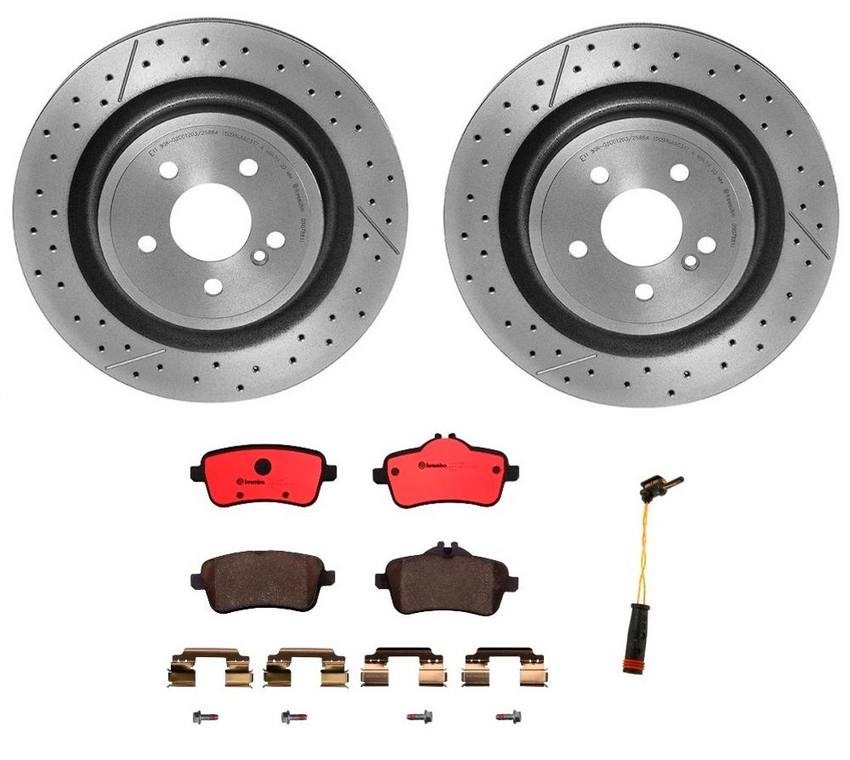 Mercedes Brembo Brakes Kit – Pads and Rotors Rear (330mm) (Ceramic) 2115401717 – Brembo 1536047KIT