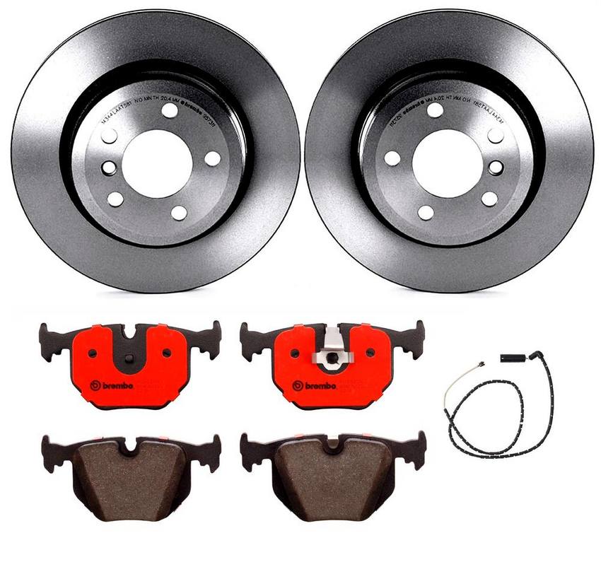 BMW Land Rover Brake Kit – Pads and Rotors Rear (320mm) (Ceramic) SFP500210 – Brembo 1536172KIT