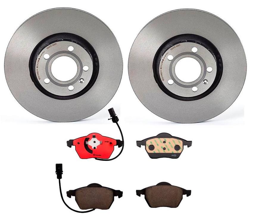 Audi Brake Kit – Pads and Rotors Front (312mm) (Ceramic) 8E0615301R – Brembo 1536304KIT