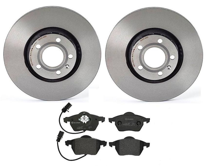 Audi Brake Kit – Pads and Rotors Front (312mm) (Low-Met) 8E0615301R – Brembo 1536328KIT