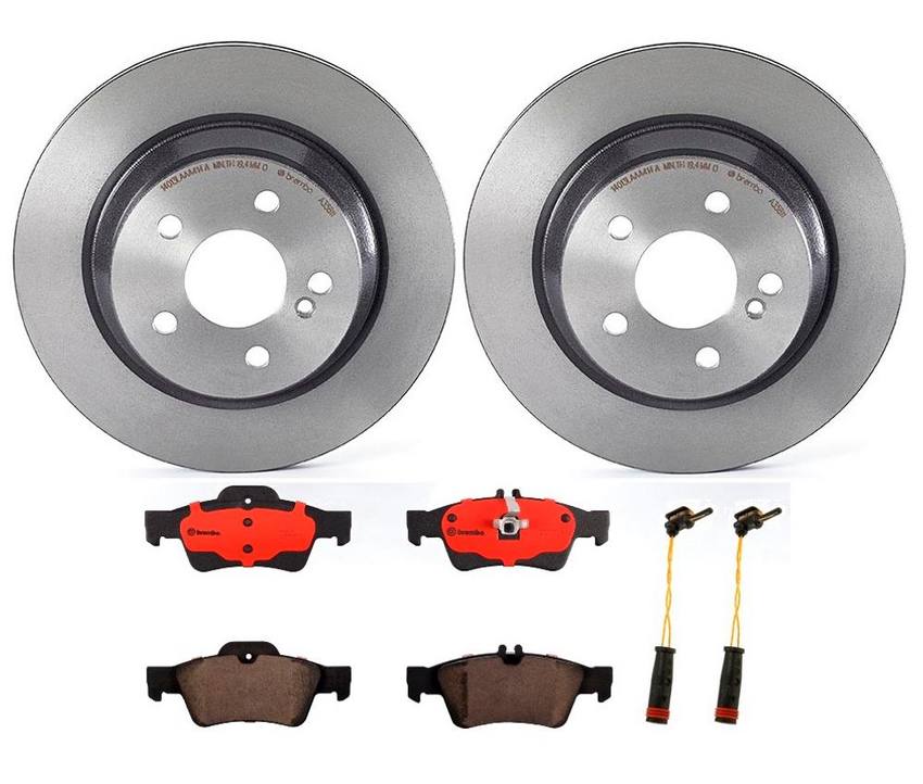 Mercedes Brembo Brakes Kit – Pads and Rotors Rear (300mm) (Ceramic) 006420012064 – Brembo 1536349KIT