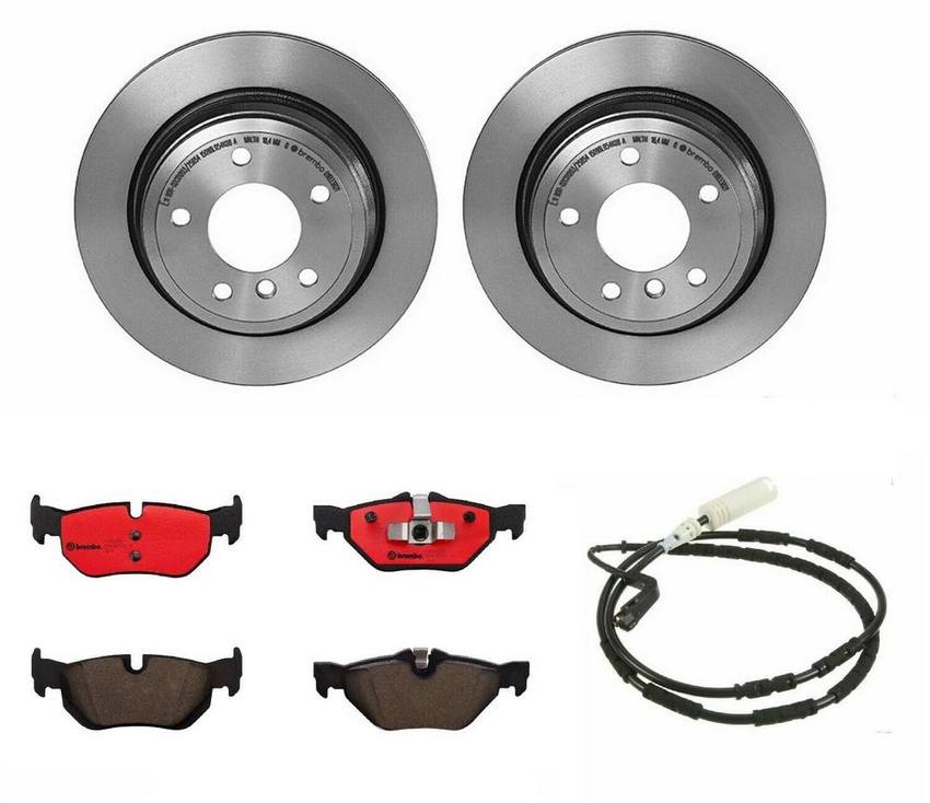 BMW Brembo Brake Kit – Pads and Rotors Rear (300mm) (Ceramic) 34356789445 – Brembo 1536400KIT