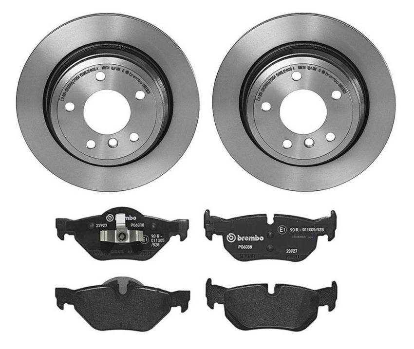 BMW Brembo Brake Kit – Pads and Rotors Rear (300mm) (Low-Met) 34216864901 – Brembo 1536408KIT