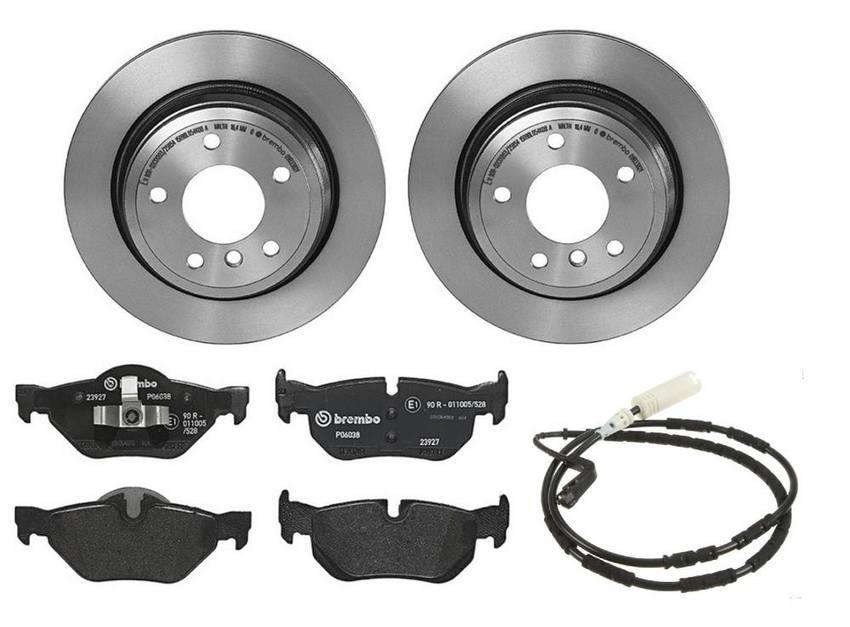 BMW Brembo Brake Kit – Pads and Rotors Rear (300mm) (Low-Met) 34356789445 – Brembo 1536414KIT