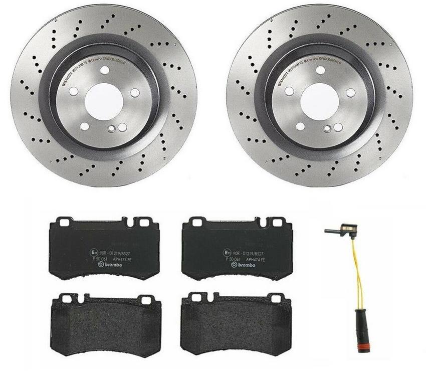 Mercedes Brembo Brakes Kit – Pads and Rotors Rear (330mm) (Low-Met) 230423161264 – Brembo 1538782KIT