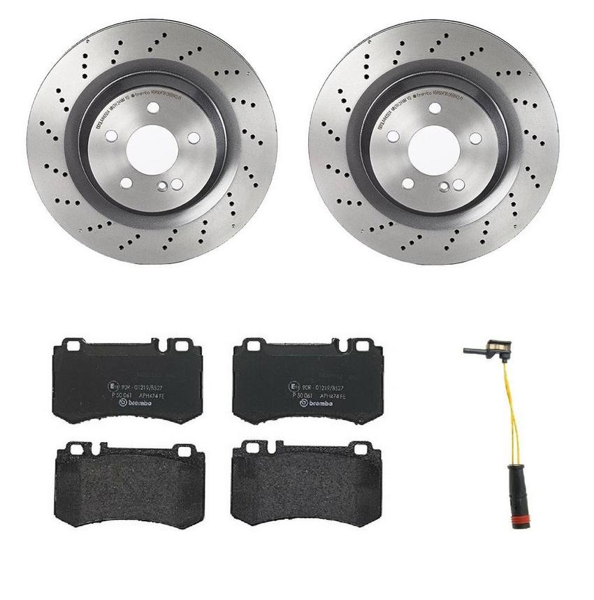 Mercedes Brembo Brakes Kit – Pads and Rotors Rear (330mm) (Low-Met) 230423161264 – Brembo 1538799KIT