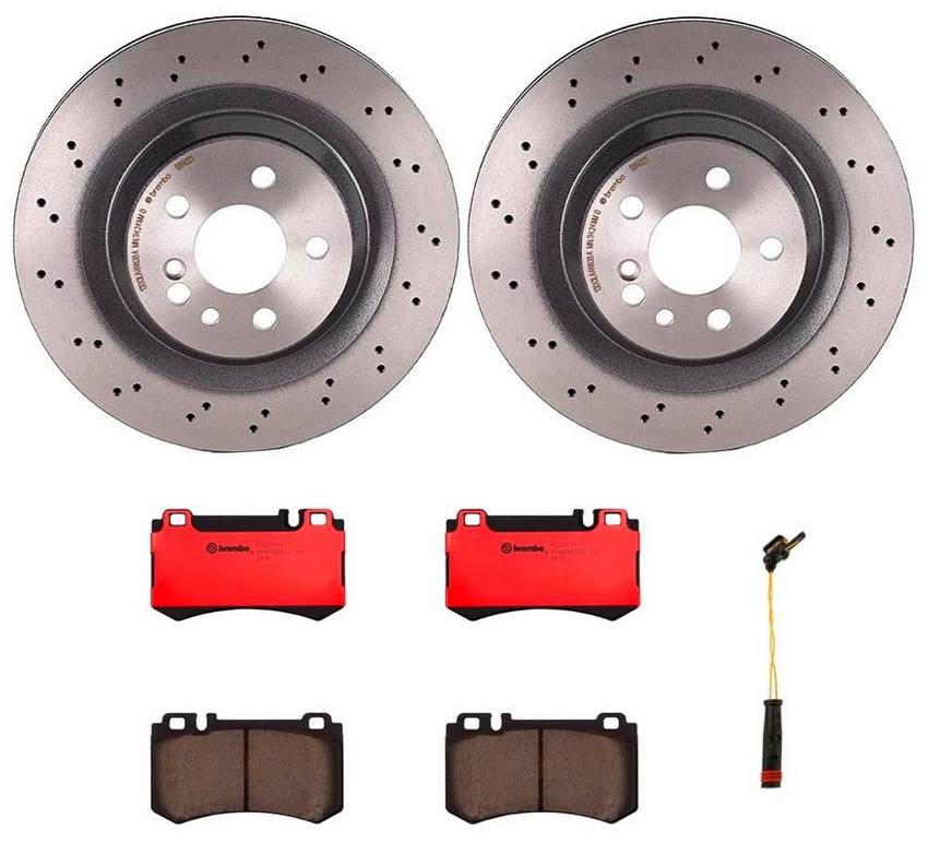 Mercedes Brembo Brakes Kit – Pads and Rotors Rear (330mm) (Ceramic) 220423091264 – Brembo 1539156KIT