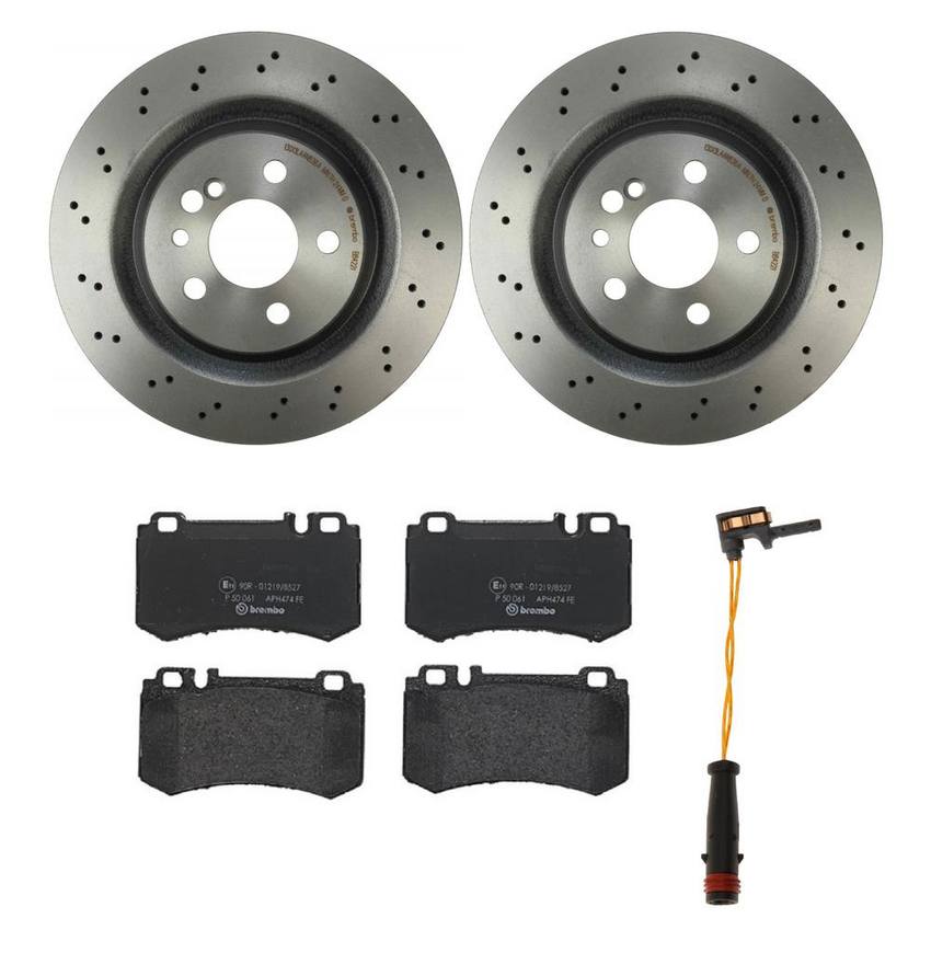 Mercedes Brembo Brakes Kit – Pads and Rotors Rear (330mm) (Low-Met) 220423091264 – Brembo 1539160KIT