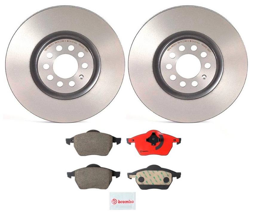 Audi VW Brakes Kit – Pads and Rotors Front (312mm) (Ceramic) 8N0615301A – Brembo 1539166KIT