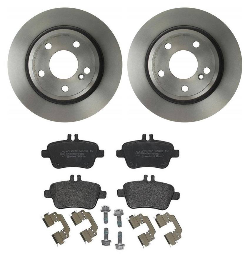 Mercedes Brembo Brakes Kit – Pads and Rotors Rear (295mm) (Low-Met) 246423011207 – Brembo 1539172KIT