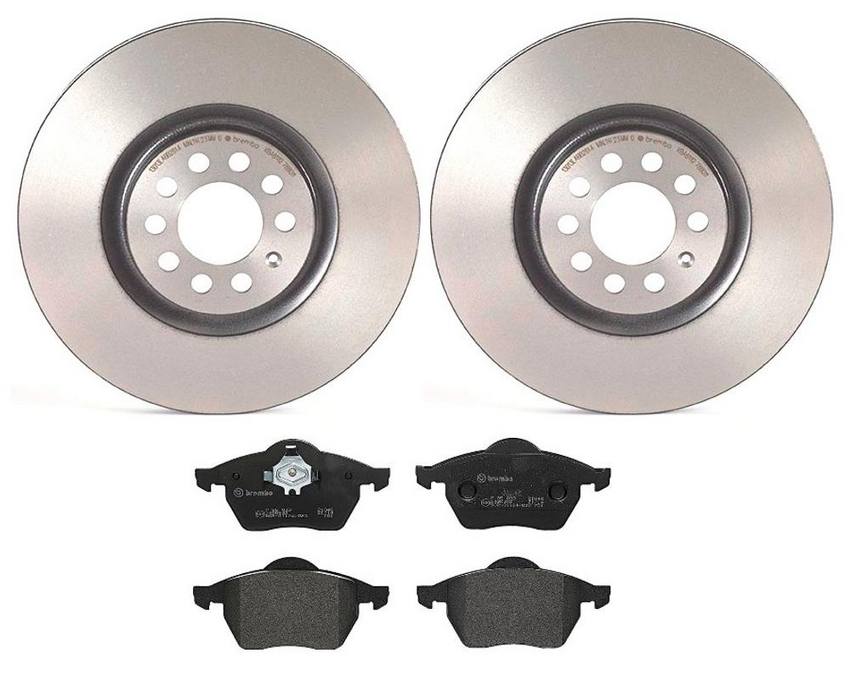 Audi VW Brakes Kit – Pads and Rotors Front (312mm) (Low-Met) 8N0615301A – Brembo 1539174KIT