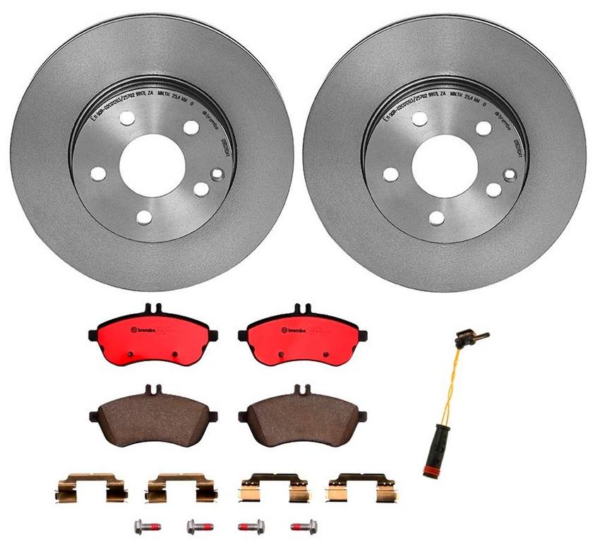 Mercedes Brakes Kit – Brembo Pads and Rotors Front (295mm) (Ceramic) 2124211312 – Brembo 1539188KIT