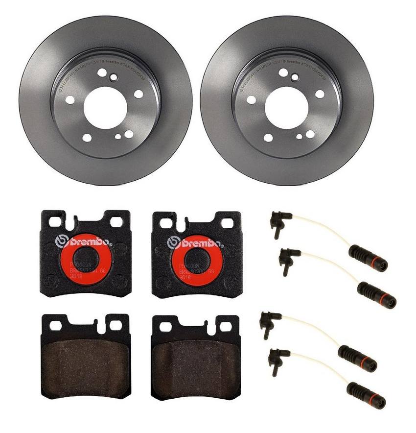 Mercedes Brembo Brakes Kit – Pads and Rotors Rear (278mm) (Ceramic) 005420172041 – Brembo 1539199KIT