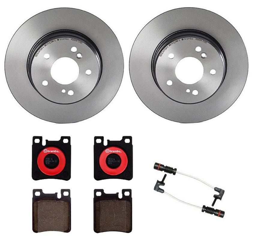 Mercedes Brembo Brakes Kit – Pads and Rotors Rear (290mm) (Ceramic) 210423101264 – Brembo 1539203KIT